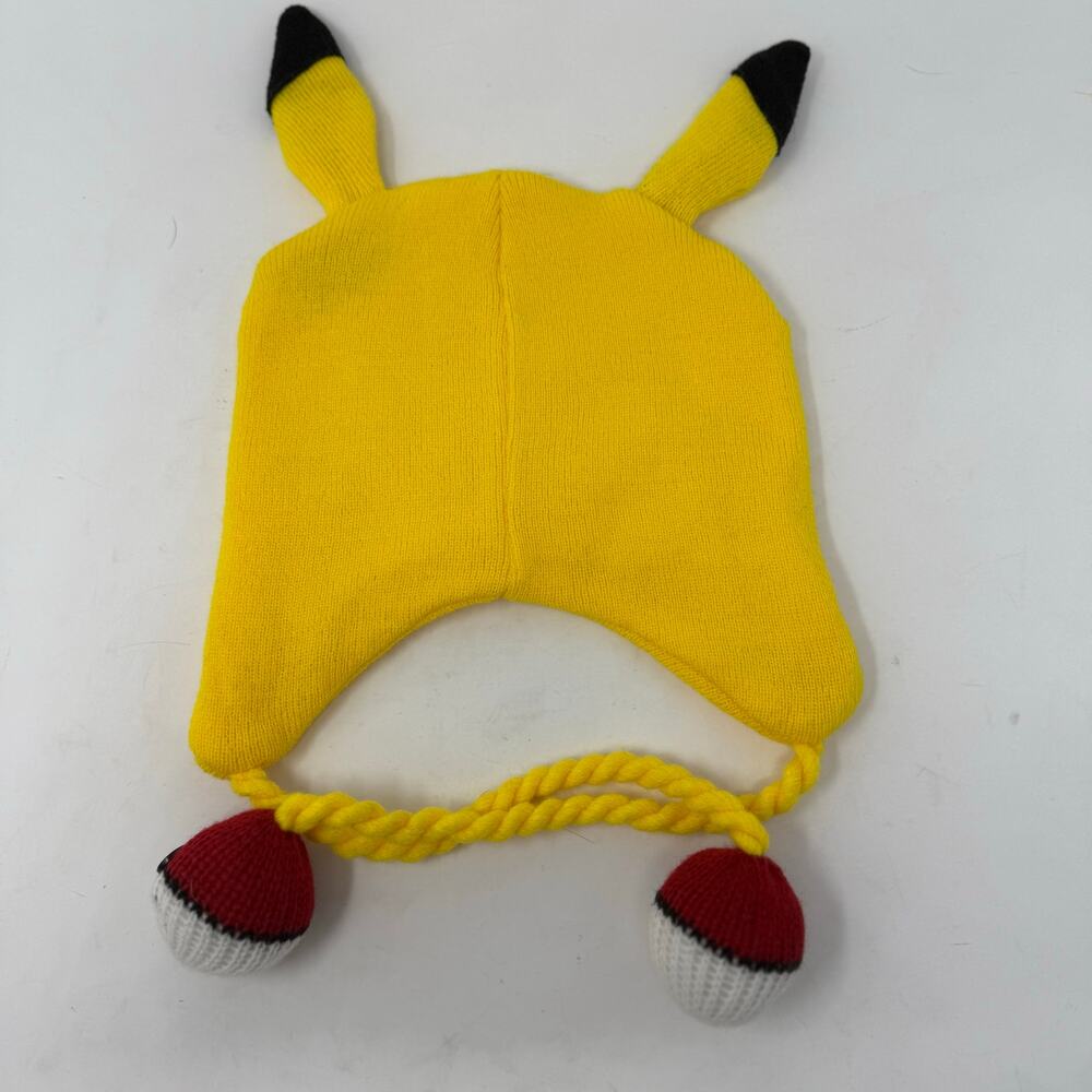 Pokémon Pikachu Laplander Hat One Size Yellow Poké Ball Tassels Kawaii Cosplay - Picture 3 of 8